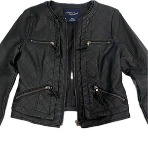 Faux Leather Moto Jacket